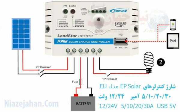 شارژ کنترلر خورشیدی EP-Solar